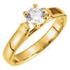  Diamond Ring in 14 Karat Yellow Gold 0.50 Carat Diamond Solitaire Engagement Ring