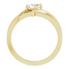 Moissanite Ring in 14 Karat Yellow Gold 5 mm Round  Moissanite