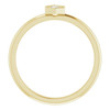 Created Moissanite Ring in 14 Karat Yellow Gold 2.5 mm Round  Moissanite Ring