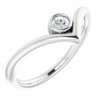 Moissanite Ring in 14 Karat White Gold 3 mm Round  Moissanite