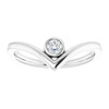 Moissanite Ring in 14 Karat White Gold 3 mm Round  Moissanite