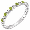Peridot Stackable Ring in Platinum Peridot