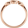 14 Karat Rose Gold 0.33 Carat Diamond Three-Stone Ring