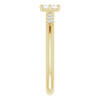 White Diamond Ring in 14 Karat Yellow Gold 0.25 Carat Diamond Stackable Ring