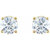 14 Karat Yellow Gold 2 Carat Diamond Earrings