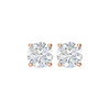 14 Karat Rose Gold 2 Carat Diamond Earrings