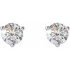 14K White 0.33 Carat Natural Diamond Threaded Post Earrings