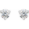 Platinum 0.20 Carats Natural Diamond Threaded Post Earrings