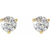 14 Karat Yellow Gold 0.20 Carats Natural Diamond Threaded Post Earrings