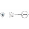 14K White 0.20 Carat Natural Diamond Threaded Post Earrings