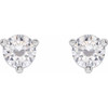 Sterling Silver 4 mm Round Moissanite Earrings