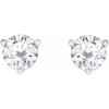 Moissanite Earrings in Platinum 5.5 mm Round Moissanite Earrings