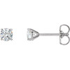 Natural Diamond Earrings in Platinum 1.00 Carat Diamond 4 prong Cocktail Style