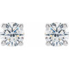 Lab Diamond Stud Earrings in 14 Karat White Gold 0.50 Carat