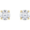 Lab Diamond Stud Earrings in 14 Karat Yellow Gold 0.25 Carat