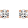 14K Rose 0.20 Carat Lab Grown Diamond Stud Earrings