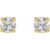 14 Karat Yellow Gold 0.20 Carats Lab Grown Diamond Stud Earrings