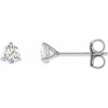 Lab Diamond Stud Earrings in 14 Karat White Gold 0.33 Carat