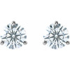 Lab Diamond Stud Earrings in 14 Karat White Gold 2 Carat