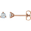 14K Rose 0.25  Carat Lab Grown Diamond Stud Earrings