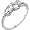 White Diamond Ring in Accented Infinity Ring