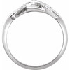 White Diamond Ring in Accented Infinity Ring