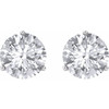 14 Karat White Gold 4mm Round Genuine Charles Colvard Moissanite Earrings