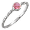 Pink Tourmaline Ring in 14 Karat White Gold Pink Tourmaline Ring