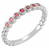 Genuine Ruby Stackable Ring in Sterling Silver
