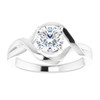 Genuine White Sapphire Ring in 14 Karat White