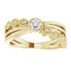 White Diamond Ring in 14 Karat Yellow Gold 0.20 Carat Diamond Ring