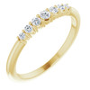 White Diamond Ring in 14 Karat Yellow Gold 0.16 Carat Diamond Stackable Ring