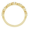 White Diamond Ring in 14 Karat Yellow Gold 0.20 Carat Diamond Stackable Ring
