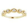 White Diamond Ring in 14 Karat Yellow Gold 0.20 Carat Diamond Stackable Ring