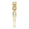 White Diamond Ring in 14 Karat Yellow Gold 0.20 Carat Diamond Stackable Ring
