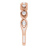 White Diamond Ring in 14 Karat Rose Gold 0.20 Carat Diamond Stackable Ring