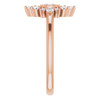 White Diamond Ring in 14 Karat Rose Gold 0.20 Carat Diamond Ring