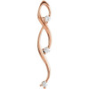 14 Karat Rose Gold 0.50 Carat Diamond 3-Stone Freeform Pendant