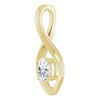 Genuine Sapphire Pendant in 14 Karat Yellow Gold Sapphire Pendant