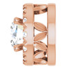 White Diamond Pendant in 14 Karat Rose Gold 0.33 Carat Diamond Pendant