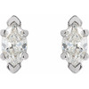 Sterling Silver 0.50 Carats Natural Diamond Earrings