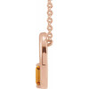 14 Karat Rose Gold Natural Citrine Circle 16 inch Pendant