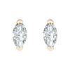 14 Karat Yellow Gold 0.16 Carats Natural Diamond Earrings