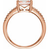 Buy 14 Karat Rose Gold Morganite & 0.10 Carat Diamond Ring
