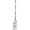 Sterling Silver Natural Blue Sapphire & .02 Carats Natural Diamond Bar 16 inch Pendant