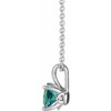 Created Alexandrite Necklace in Platinum Created Alexandrite 16 inch Pendant