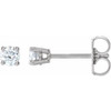 White Diamond Earrings in 14 Karat White Gold 1/4 Carat Diamond Earrings 
