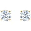 White Diamond Earrings in 14 Karat Yellow Gold 0.25 Carat Diamond Earrings