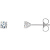 Natural Diamond Earrings in Platinum 0.25 Carat Diamond 4 prong Cocktail Style