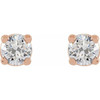 14 Karat Rose Gold 0.25 Carats Lab Grown Diamond Stud Earrings